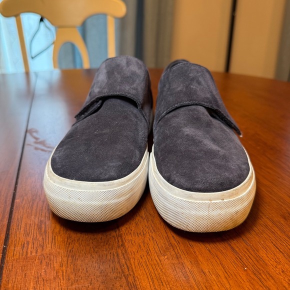 Vince Cage Suede Platform Sneakers Velcro Navy Blue Size‎ 8.5M - Picture 3 of 10
